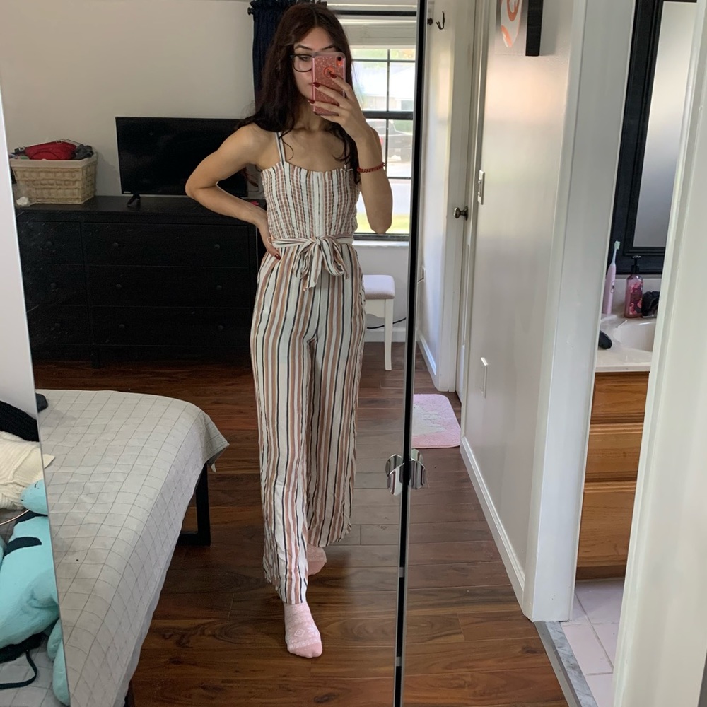 Aeropostale Striped Jumpsuit